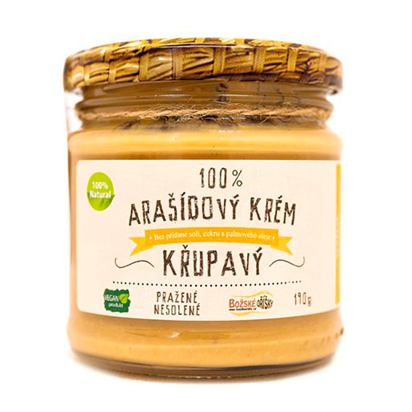 100% Arašídový krém - křupavý (190 g)