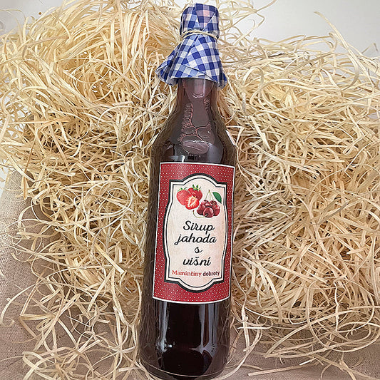 Maminčiny dobroty sirup jahoda s višní (500 ml)