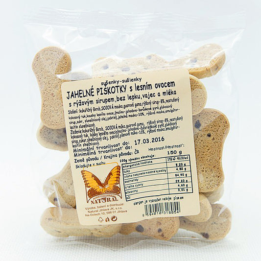 Jahelné piškotky s lesním ovocem (150 g)