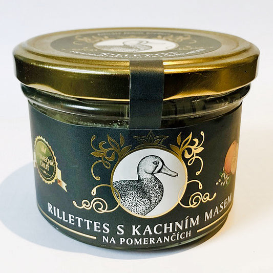 Rillettes s kachním masem na pomerančích (180 g)